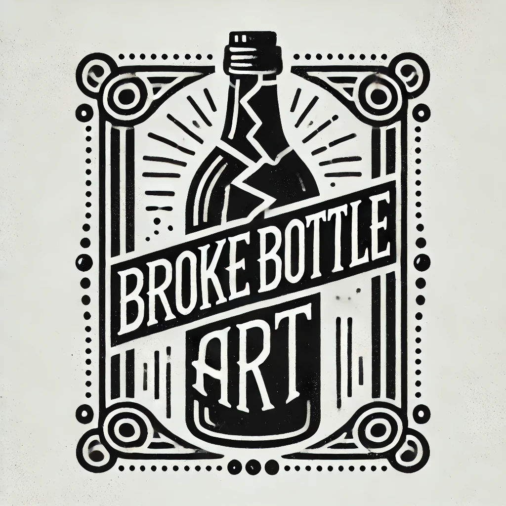 Buffalo Trace Bourbon 12” x 12” Broke Bottle Art Epoxy Shadow Box w/Bourbon Barrel Stave