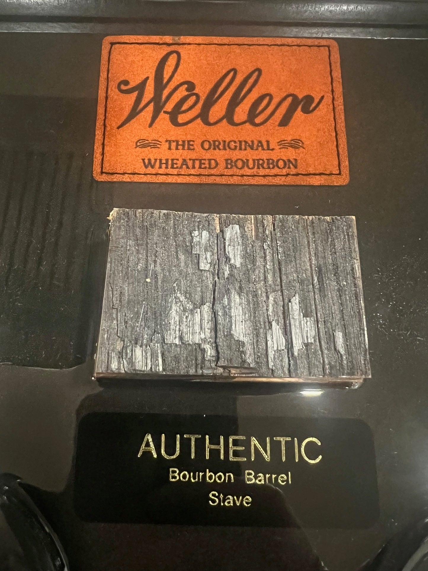 Weller Antique 107 Bourbon 12” x 14” Broke Bottle Art Epoxy Shadow Box w/Bourbon Barrel Stave